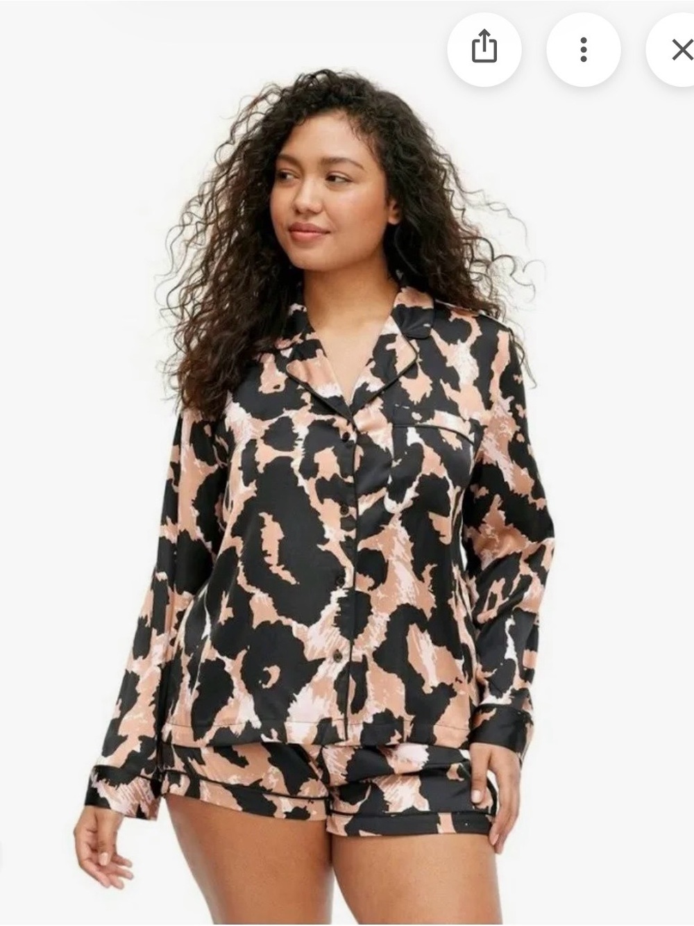 Diane Von Furstenberg x Target Leopard Print Satin Pajama Set